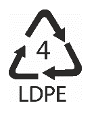 Símbolo de reciclaje: polietileno de baja intensidad
